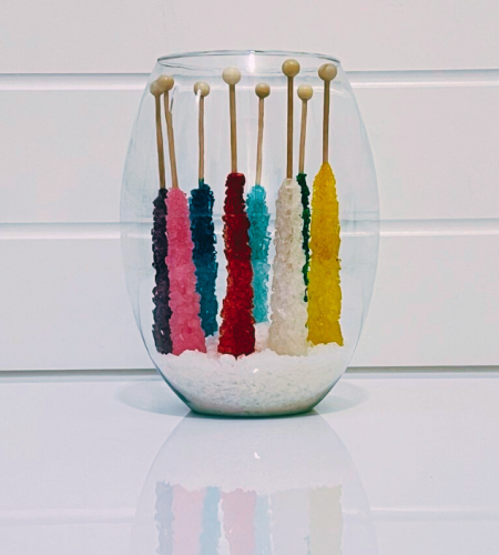Colorful Rock Candies in a Jar